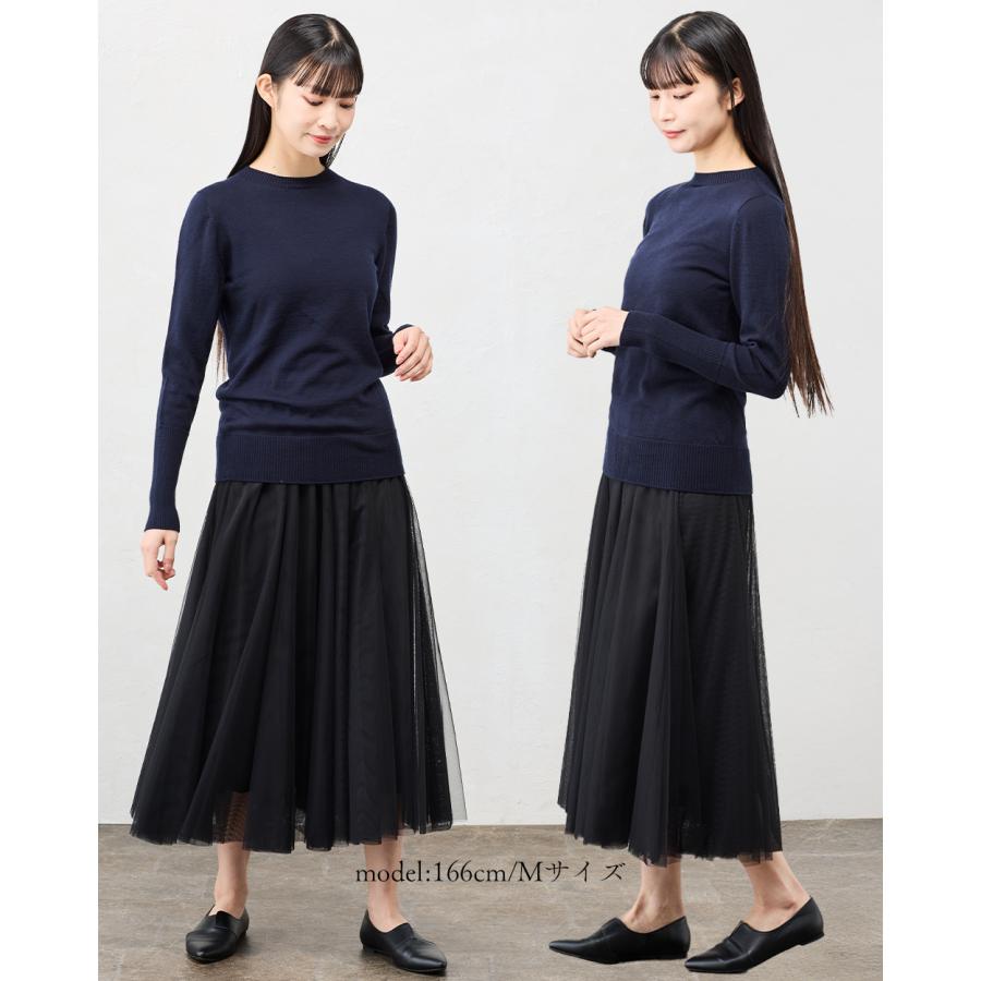 ホールガーメント 3D KNIT 日本製 セットインクルーネック ニット