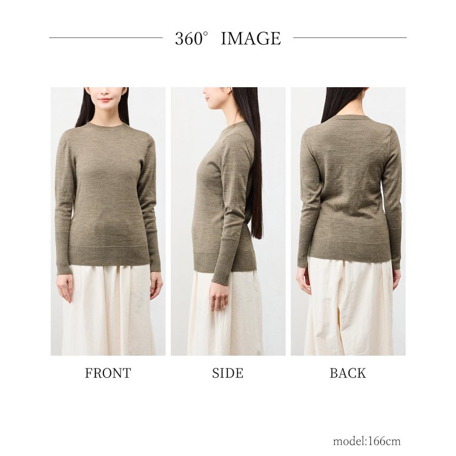 ホールガーメント 3D KNIT 日本製 セットインクルーネック ニット