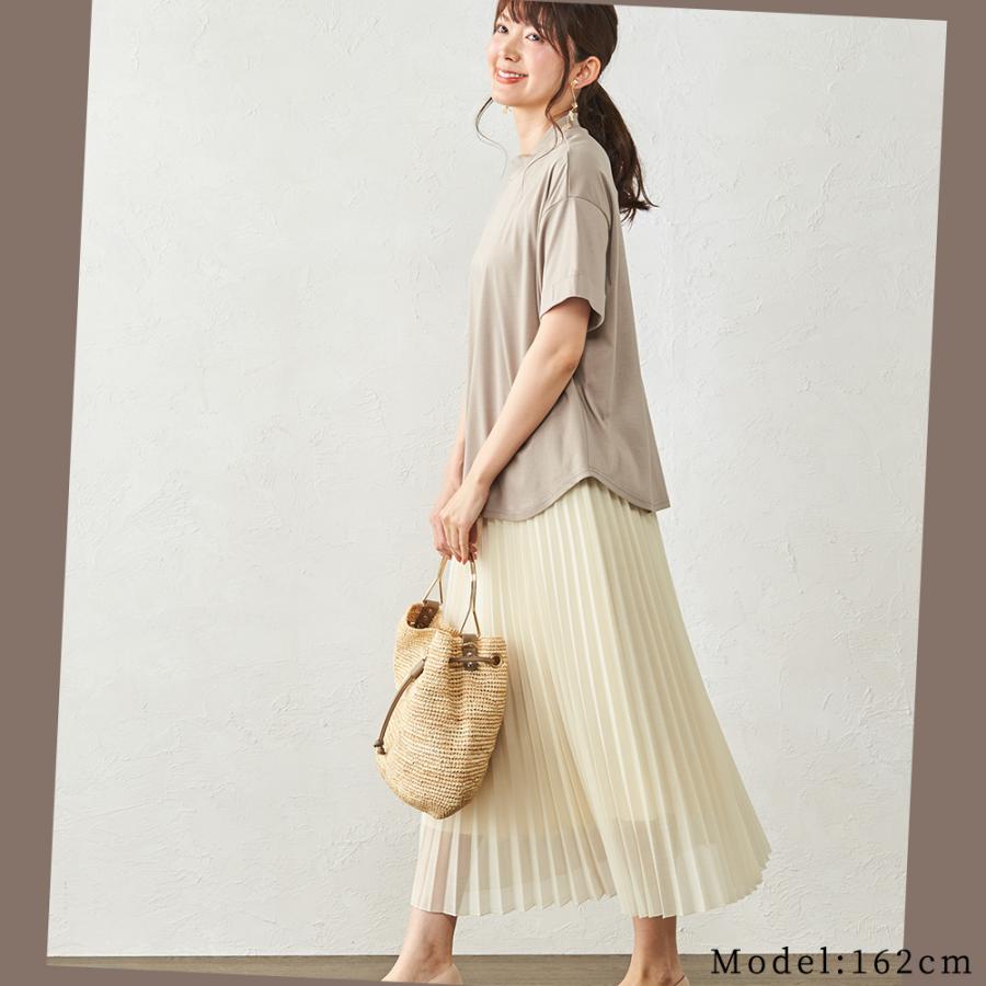 日本製 汗ジミ防止 tシャツ レディース 接触冷感 UVカット 綿100% 夏 半袖 綿 白 半袖シャツ モックネック 無地 シャツ 3190682 |  | 14