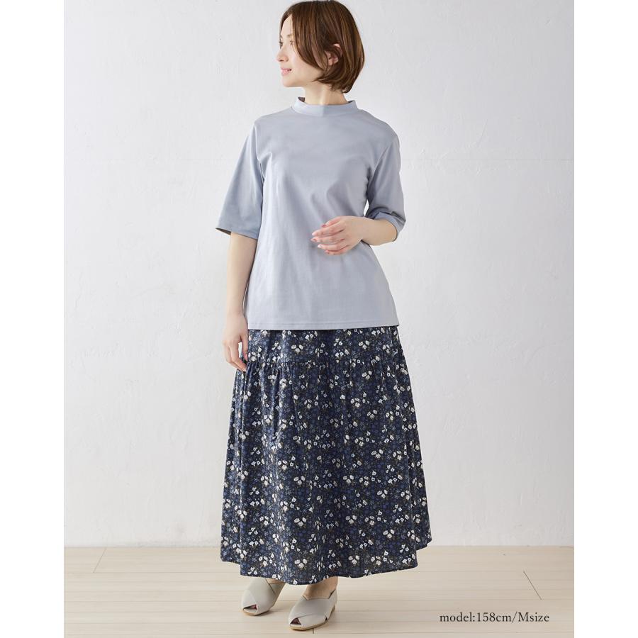 23区 ロングスカート フレア リバティ 40 フラワープリント 春夏 DMW リバティ LIBERTY フレアスカート 日本製 花柄 フラワー 草花