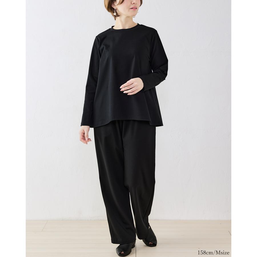 強撚コットン ワイドパンツ 日本製 パンツルック きれいめ 上品 レディース ウエストゴム 美脚 ストレッチパンツ ロングパンツ 綿100％ |  | 15