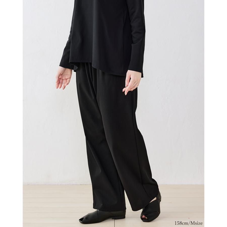 強撚コットン ワイドパンツ 日本製 パンツルック きれいめ 上品 レディース ウエストゴム 美脚 ストレッチパンツ ロングパンツ 綿100％ |  | 16