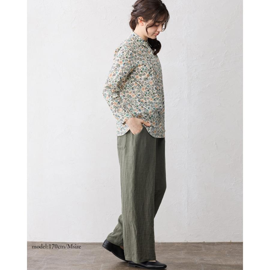 【新品未使用】リネン100%タックパンツ/yohaku /unisex 接触冷感リネンブレンドタックワイドパンツ/AMERICAN HOLIC