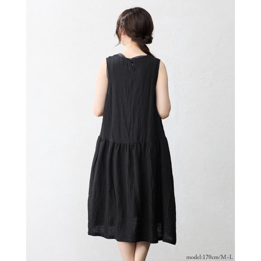 ワンピース レディース 東炊き リネン 麻 日本製 ロングワンピース ノースリーブ ジャンパースカート ジャンスカ レイヤード スリーブレス 速乾 夏 春 秋 |  | 17