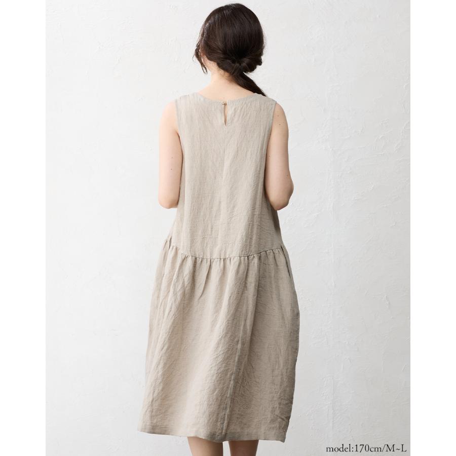 ワンピース レディース 東炊き リネン 麻 日本製 ロングワンピース ノースリーブ ジャンパースカート ジャンスカ レイヤード スリーブレス 速乾 夏 春 秋 |  | 10