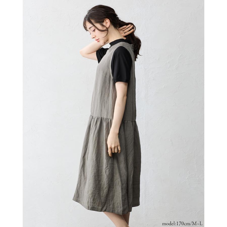 ワンピース レディース 東炊き リネン 麻 日本製 ロングワンピース ノースリーブ ジャンパースカート ジャンスカ レイヤード スリーブレス 速乾 夏 春 秋 |  | 12