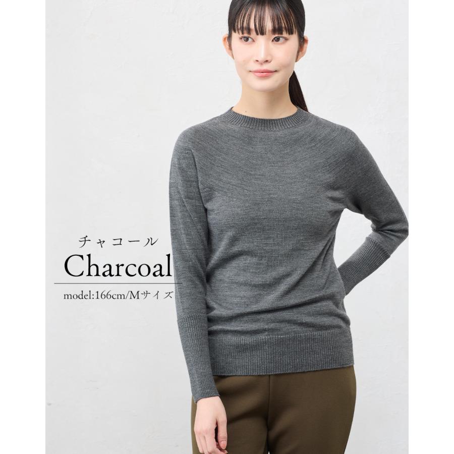 ホールガーメント 3D KNIT 日本製 パラシュートクルーネック ニット セーター プルオーバー 長袖 レディース クルーネック 長袖ニット トップス  ウール100 |  | 21