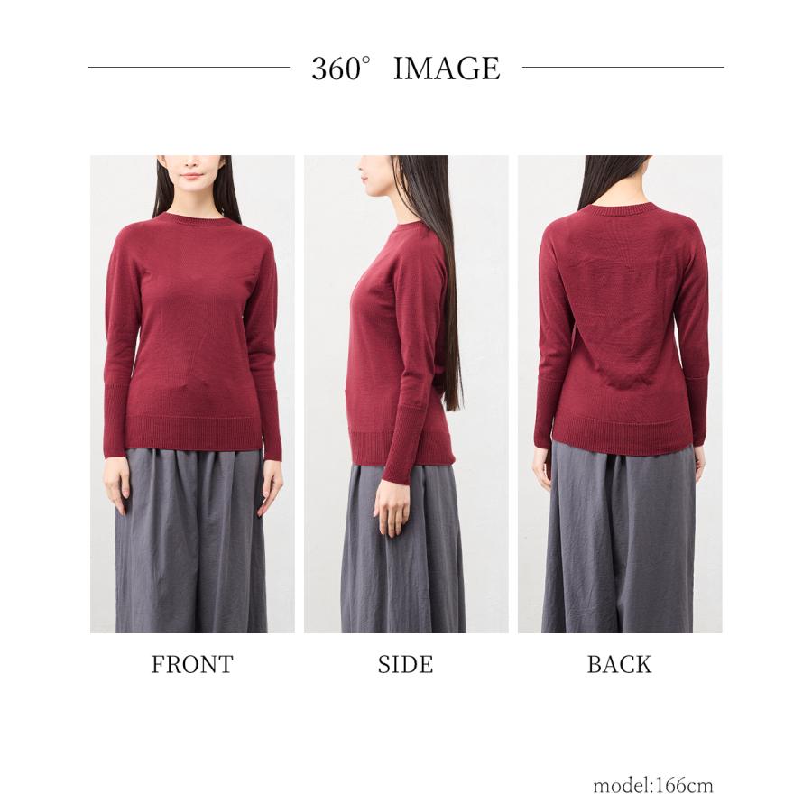 ホールガーメント 3D KNIT 日本製 パラシュートクルーネック ニット セーター プルオーバー 長袖 レディース クルーネック 長袖ニット トップス  ウール100 |  | 27