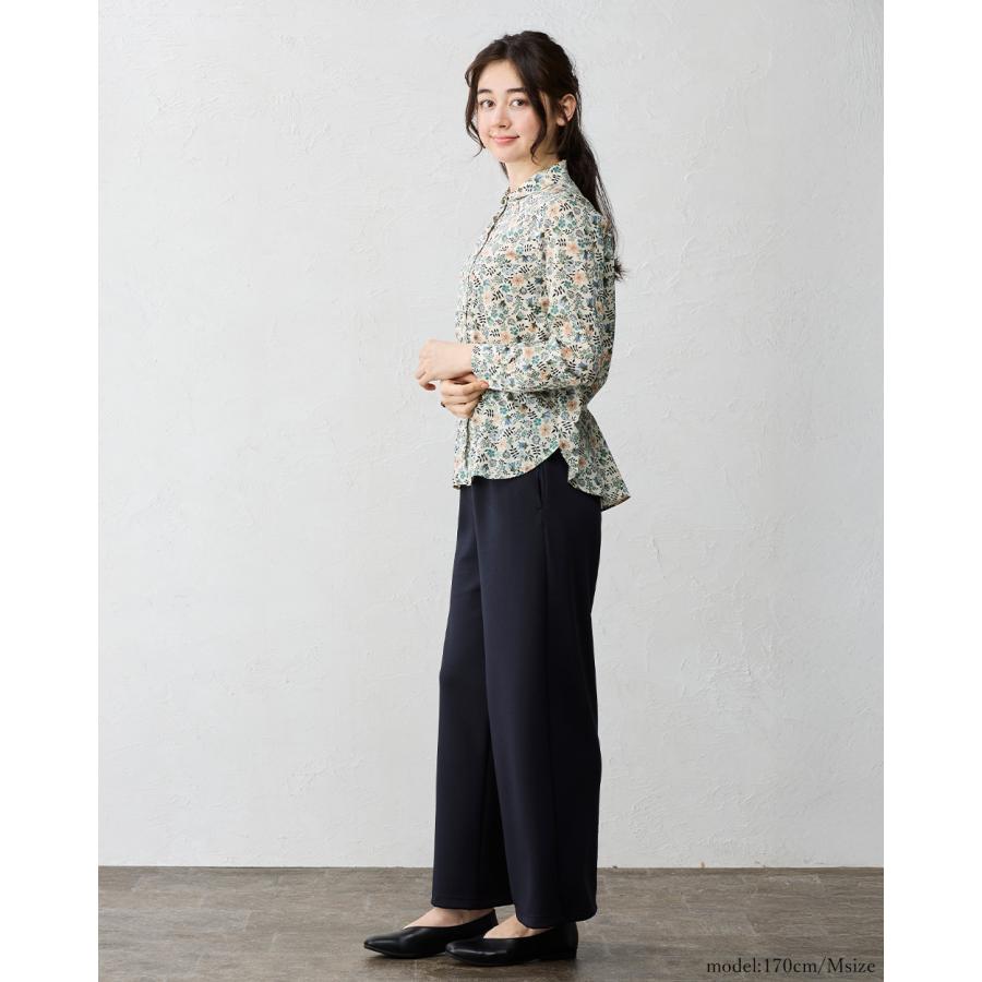 リバティ シャツ襟 日本製 プリント 綿100％ ラウンドカラー コットン 綿 シャツ ブラウス 羽織 長袖 レディース トップス リバティ生地 |  | 19