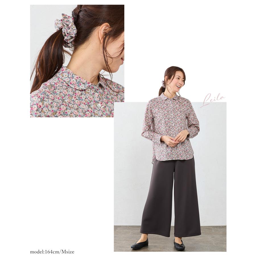 リバティ シャツ襟 日本製 プリント 綿100％ ラウンドカラー コットン 綿 シャツ ブラウス 羽織 長袖 レディース トップス リバティ生地 |  | 17