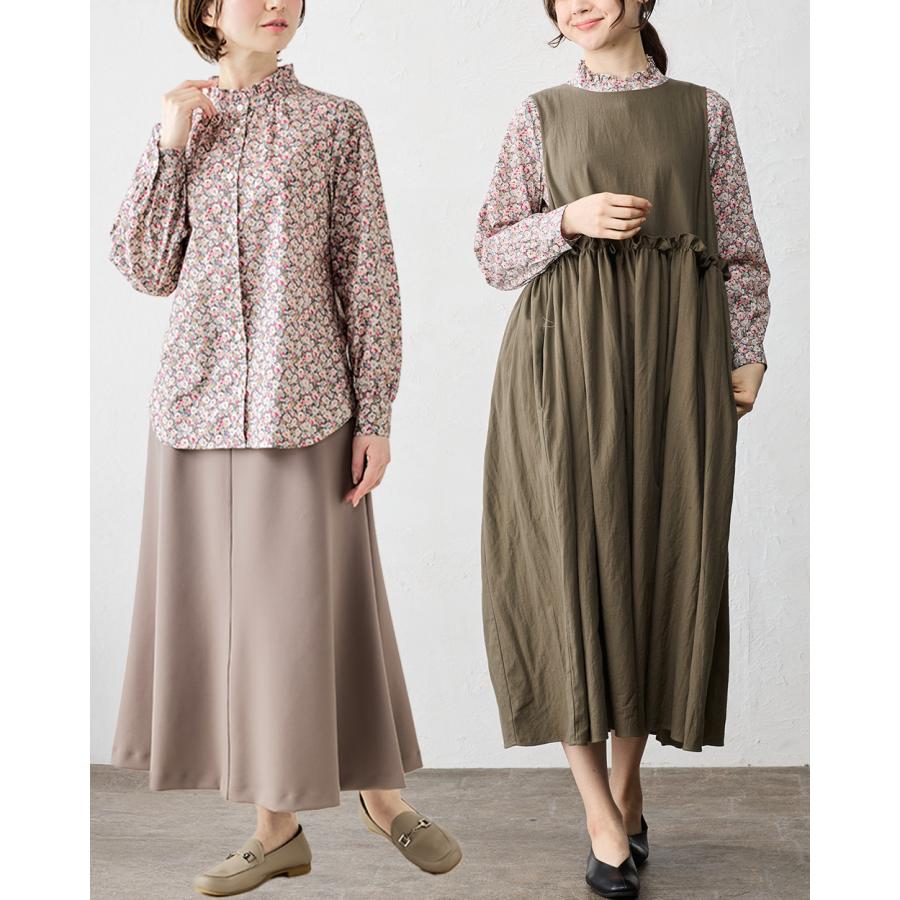 リバティ スタンドフリル フリルブラウス フリルシャツ 日本製 プリント 綿100％ コットン 綿 シャツ ブラウス 羽織 長袖 レディース トップス リバティ生地 |  | 19