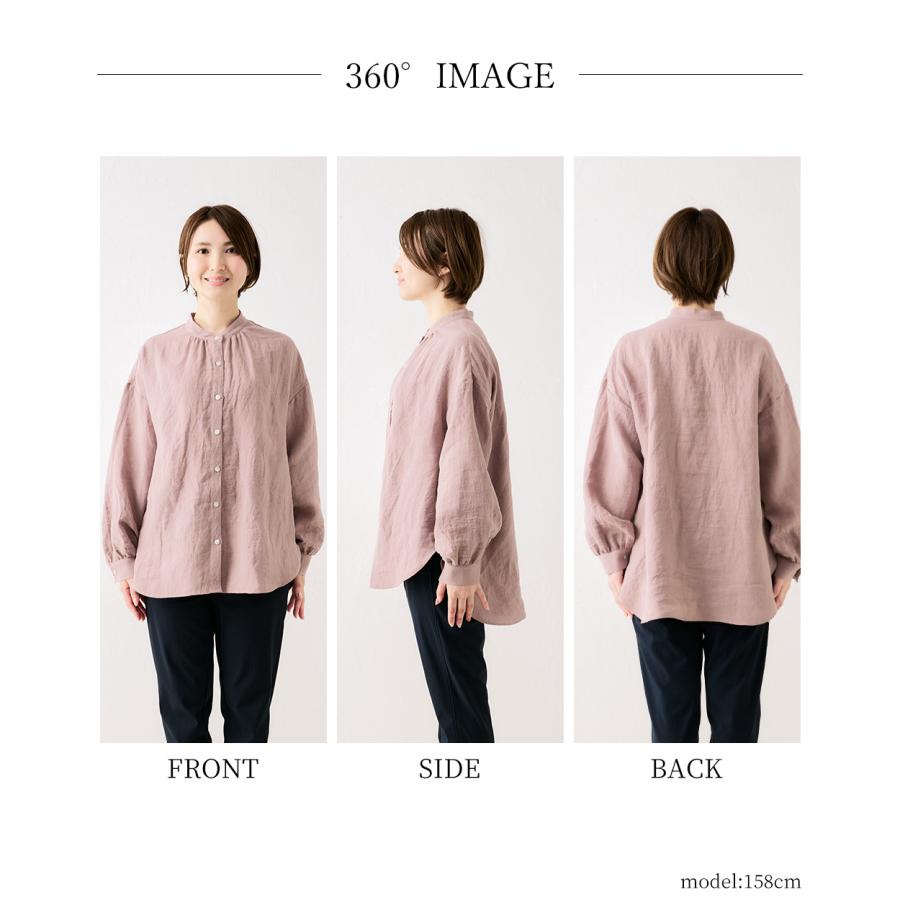 45R 45rpm 麻 リネン プルオーバー 長袖 シャツ ブラウス 0 未使用 45R