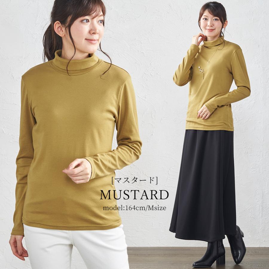 タートルネック レディース 長袖 ハイネックtシャツ 綿100% トップス 冬 カットソー ニット あったかインナー 大きいサイズ |  | 20