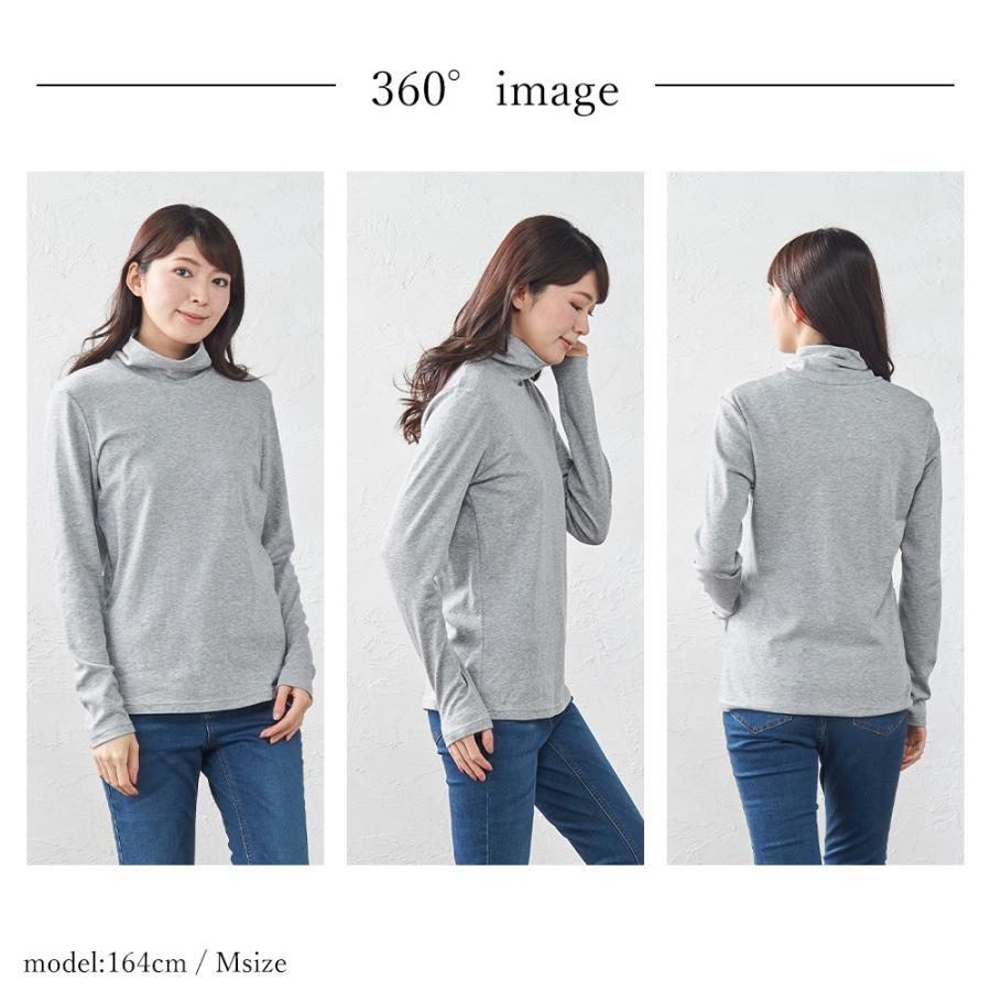 タートルネック レディース 長袖 ハイネックtシャツ 綿100% トップス 冬 カットソー ニット あったかインナー 大きいサイズ |  | 28