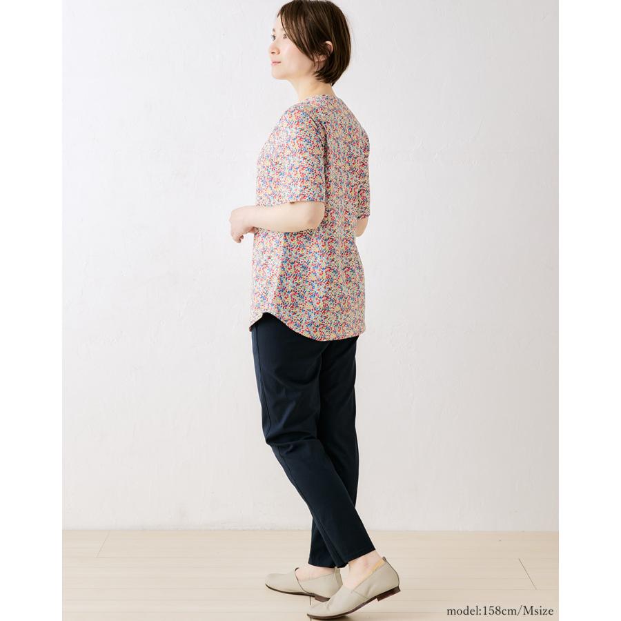 リバティ Vネックカットソー 日本製 プリント 綿100％ コットン 綿 Tシャツ プルオーバー ジャージ 伸縮性 レディース トップス リバティ生地 |  | 12