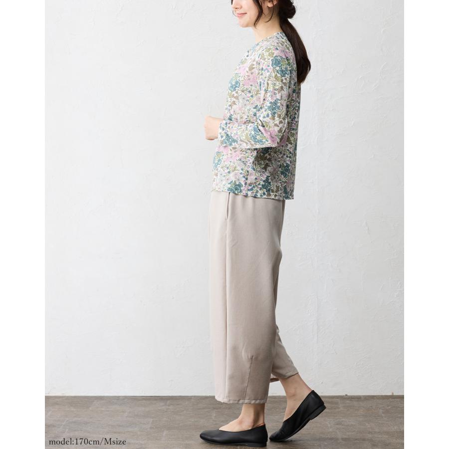 リバティ カットソー 日本製 プリント 綿100％ ラウンドネック コットン 綿 Tシャツ プルオーバー ジャージ 伸縮性 レディース トップス 長袖 リバティ生地 |  | 17