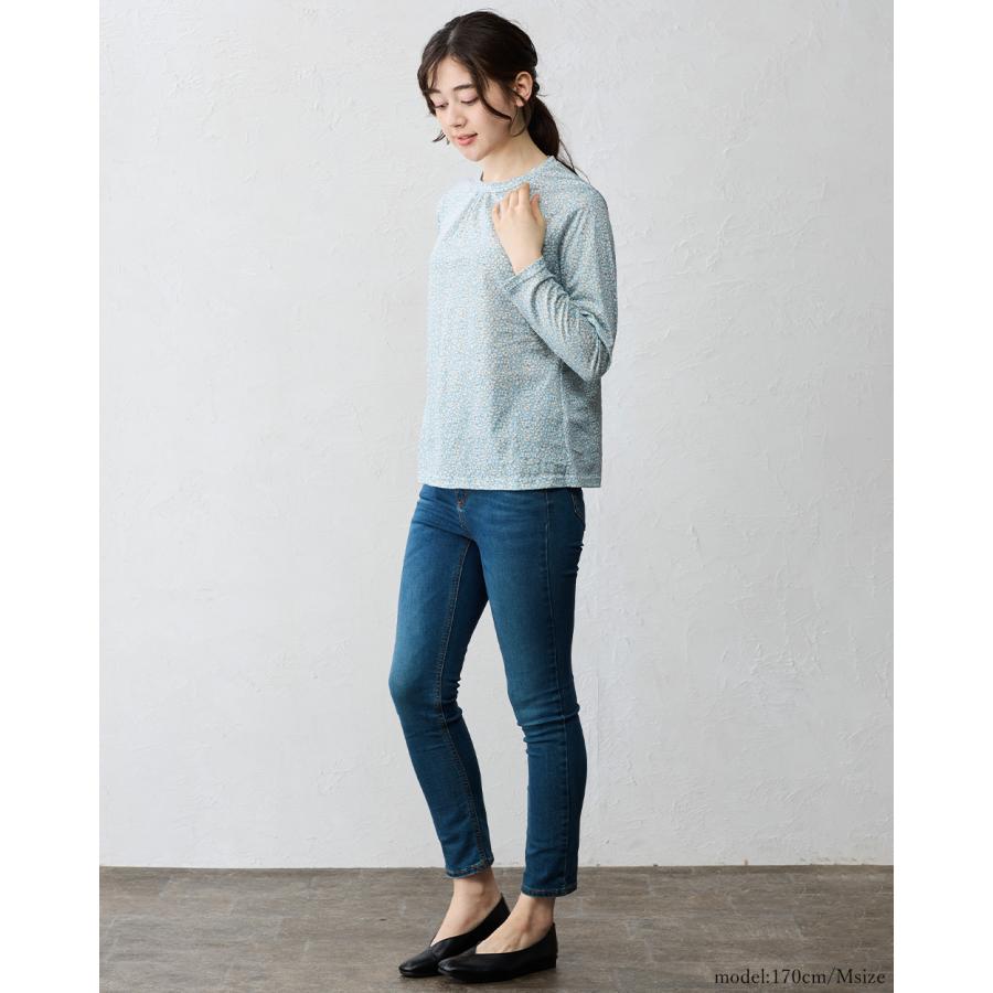 リバティ カットソー 日本製 プリント 綿100％ ラウンドネック コットン 綿 Tシャツ プルオーバー ジャージ 伸縮性 レディース トップス 長袖 リバティ生地 |  | 21