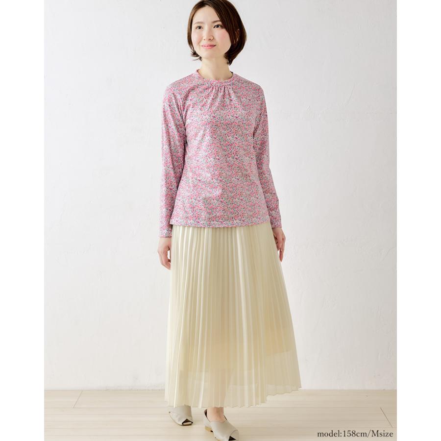 リバティ カットソー 日本製 プリント 綿100％ ラウンドネック コットン 綿 Tシャツ プルオーバー ジャージ 伸縮性 レディース トップス 長袖 リバティ生地 |  | 13