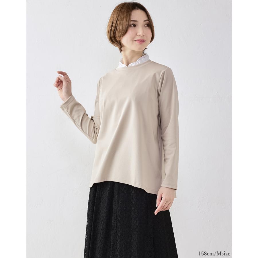 強撚コットン ブラウス 日本製 トップス カットソー プルオーバー きれいめ 上品 レディース 長袖 ロングスリーブ 大人カジュアル 綿100％ |  | 11