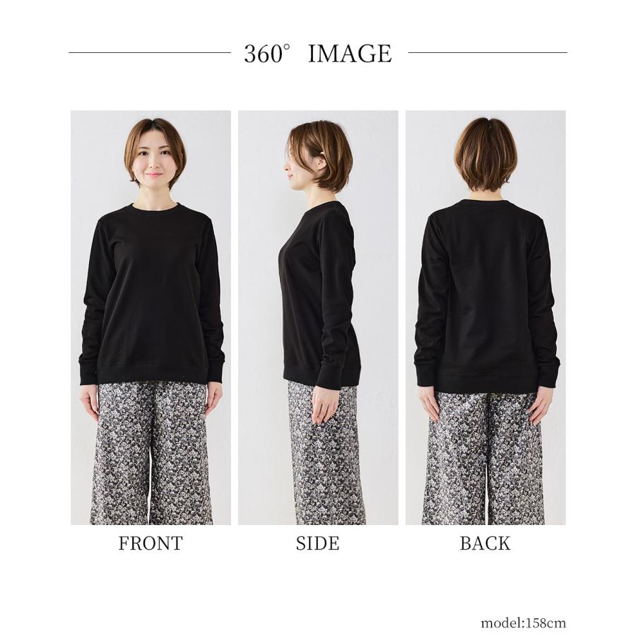オーガニックコットン トレーナー スエット 長袖 日本製 ミニ裏毛 裏毛 吸水 レディース トップス カットソー プルオーバー シンプル ベーシック 綿100％ |  | 18