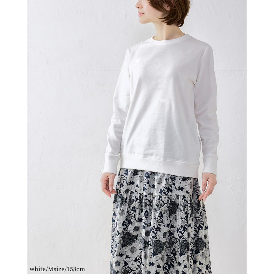 オーガニックコットン トレーナー スエット 長袖 日本製 ミニ裏毛 裏毛 吸水 レディース トップス カットソー プルオーバー シンプル ベーシック 綿100％ |  | 07