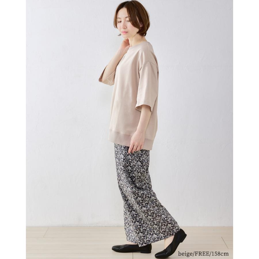 オーガニックコットン トレーナー スエット 半袖 五分袖 日本製 ミニ裏毛 裏毛 吸水 レディース トップス カットソー プルオーバー シンプル ベーシック 綿100％ |  | 10