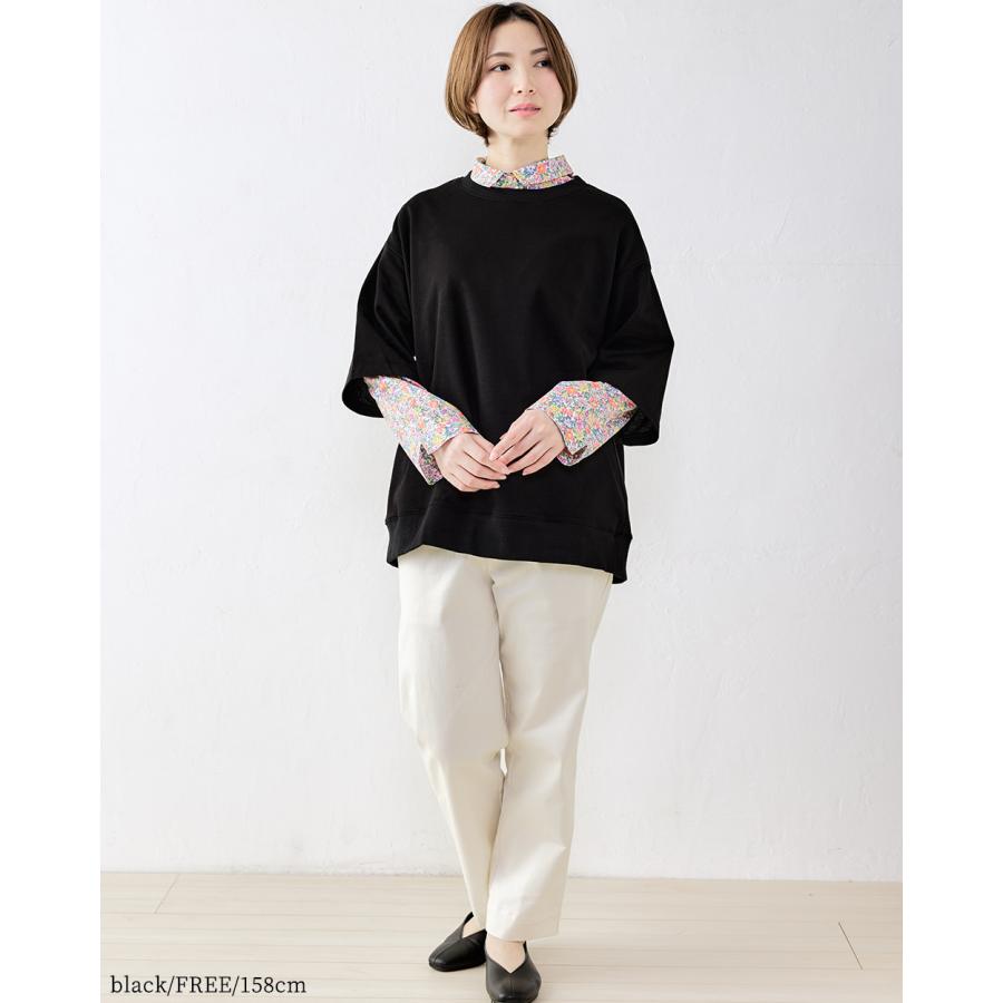 オーガニックコットン トレーナー スエット 半袖 五分袖 日本製 ミニ裏毛 裏毛 吸水 レディース トップス カットソー プルオーバー シンプル ベーシック 綿100％ |  | 15