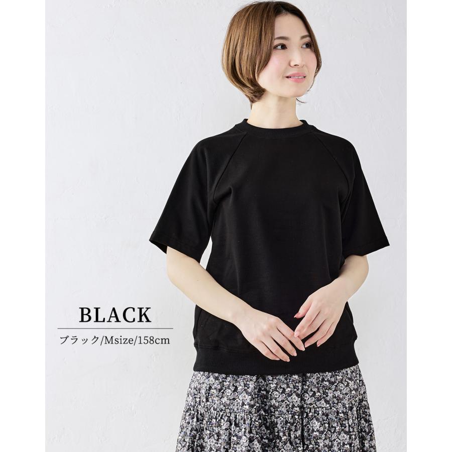 オーガニックコットン ラグラン トレーナー スエット 半袖 日本製 ミニ裏毛 裏毛 吸水 レディース トップス カットソー Tシャツ シンプル ベーシック 綿100％ |  | 13