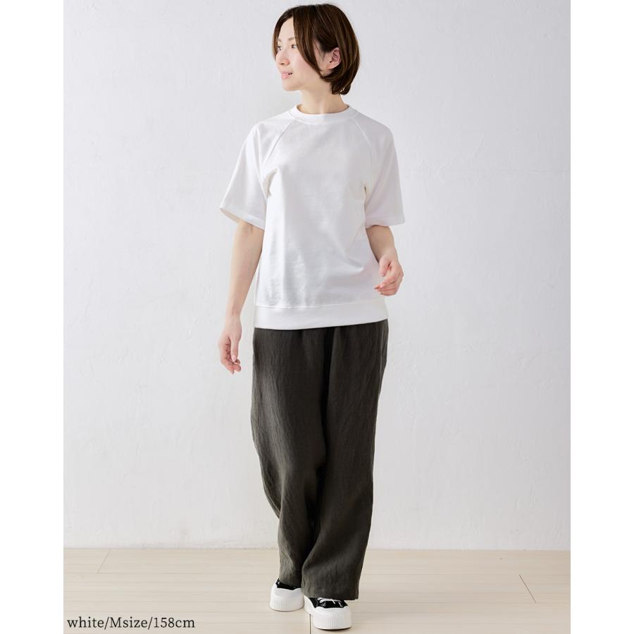 オーガニックコットン ラグラン トレーナー スエット 半袖 日本製 ミニ裏毛 裏毛 吸水 レディース トップス カットソー Tシャツ シンプル ベーシック 綿100％ |  | 09