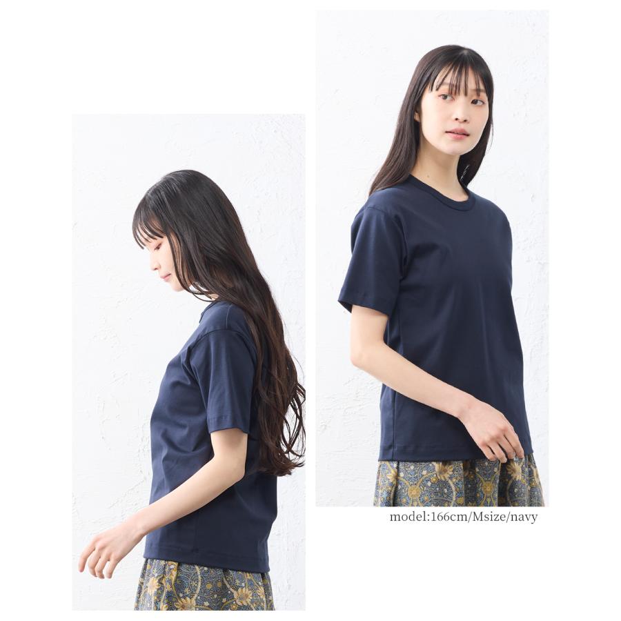 スヴィンコットン クルーネック 半袖 Tシャツ 日本製 綿100％ レディース 綿の宝石 極上の肌触り 高級コットン シンプル 大人 ベーシック 重ね着 カジュアル |  | 17