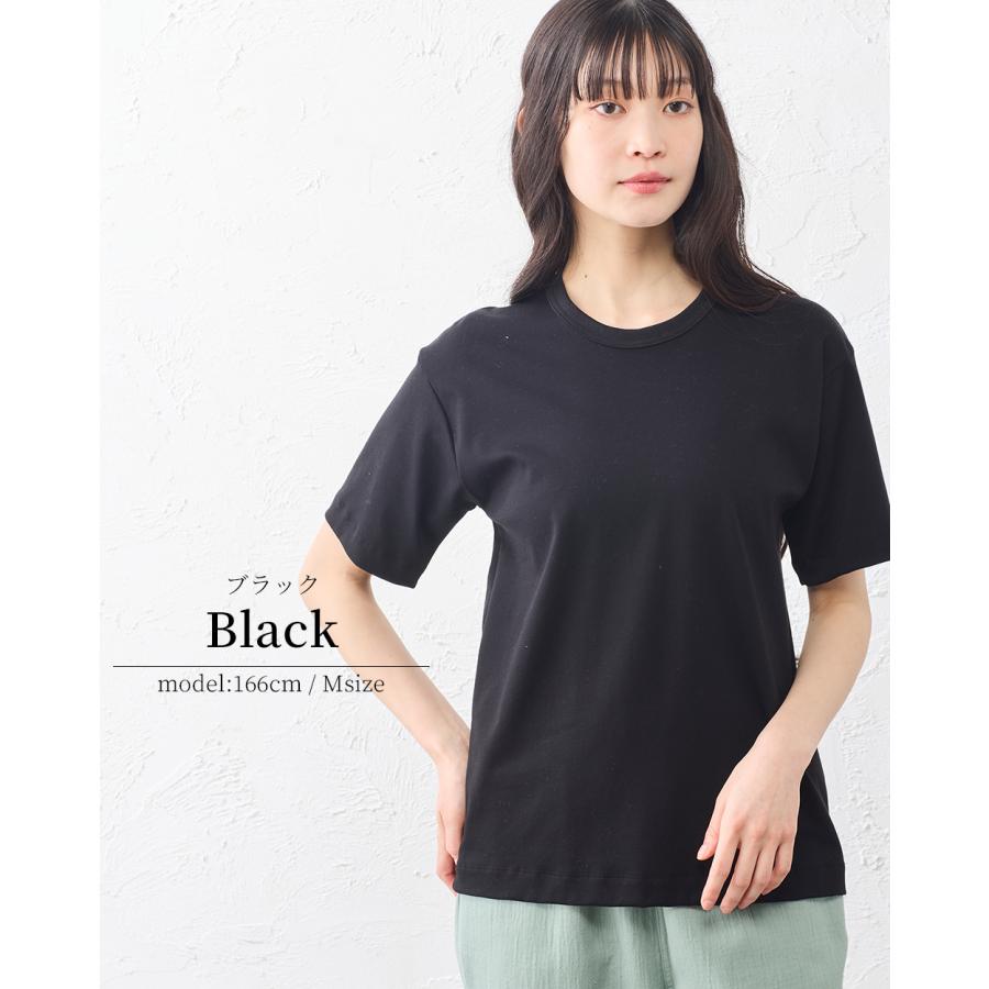 スヴィンコットン クルーネック 半袖 Tシャツ 日本製 綿100％ レディース 綿の宝石 極上の肌触り 高級コットン シンプル 大人 ベーシック 重ね着 カジュアル |  | 18