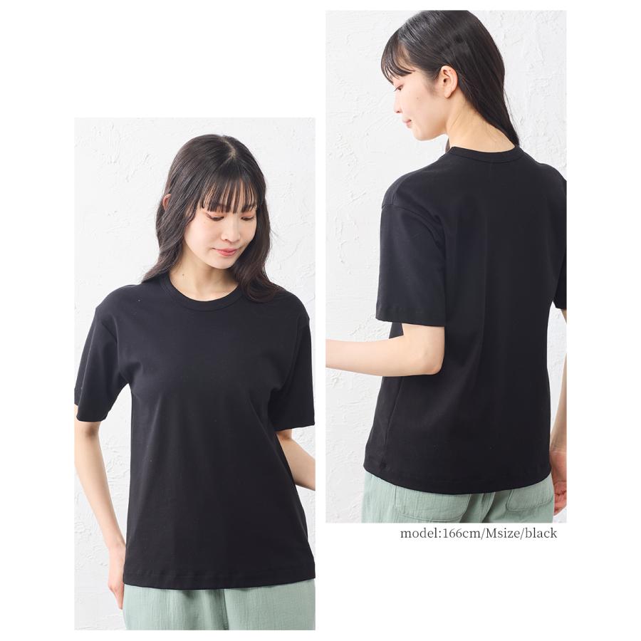 スヴィンコットン クルーネック 半袖 Tシャツ 日本製 綿100％ レディース 綿の宝石 極上の肌触り 高級コットン シンプル 大人 ベーシック 重ね着 カジュアル |  | 19