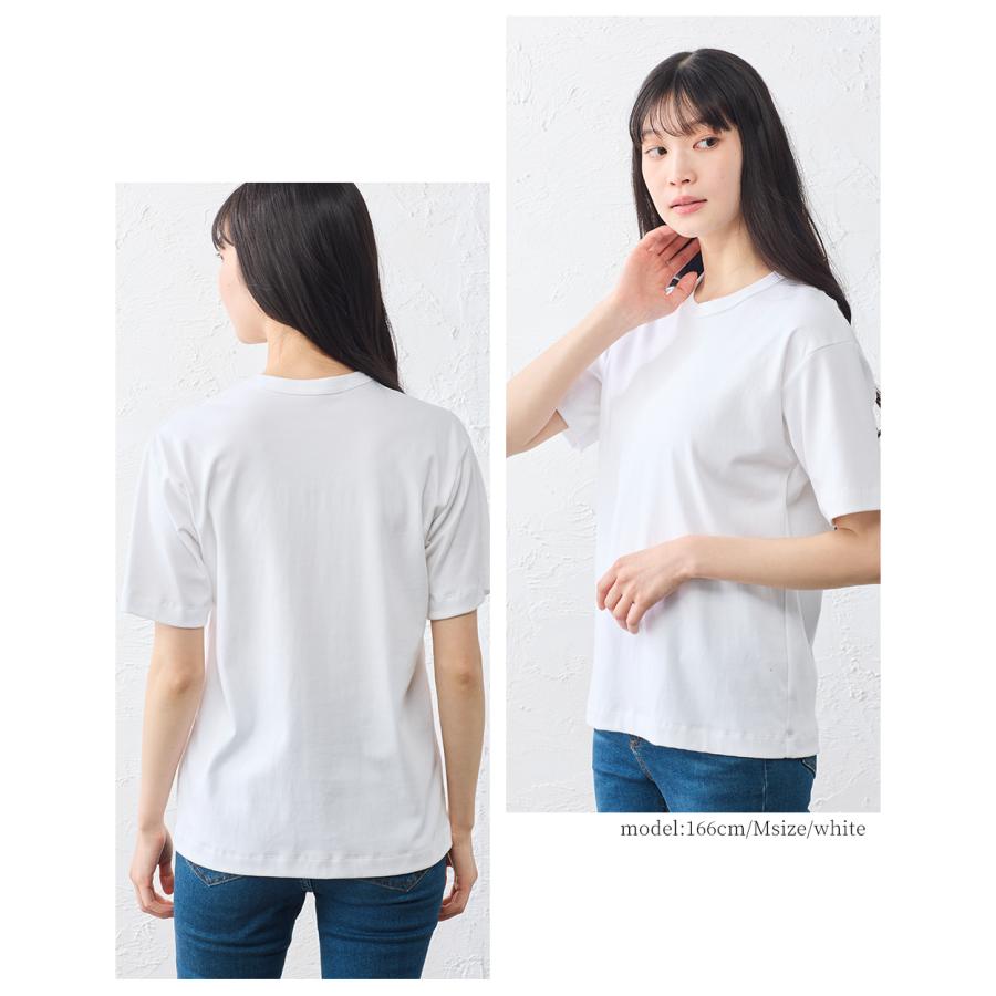 スヴィンコットン クルーネック 半袖 Tシャツ 日本製 綿100％ レディース 綿の宝石 極上の肌触り 高級コットン シンプル 大人 ベーシック 重ね着 カジュアル |  | 12