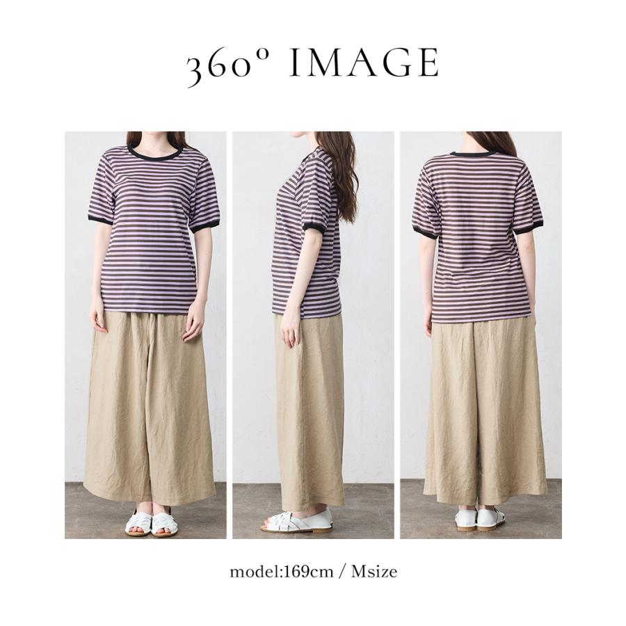 ボーダーTシャツ レディース日本製  半袖 ボーダーカットソー 接触冷感 大人カジュアル きれいめ リブ切り替え 上品 マリン柄 シンプル おしゃれ 春夏 秋 |  | 25
