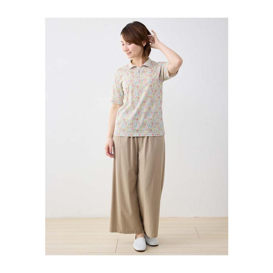 リバティ カットソー レディース 半袖 日本製 Tシャツ 綿100 ポロ ポロカットソー ハーフジップ 襟付き 二の腕カバー きれいめ プルオーバー トップス ゴルフ |  | 14