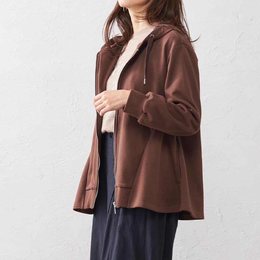 パーカー レディース 秋 冬 40代 フリルパーカー ジップパーカー フード付きパーカー 裏毛 スウェット ジップアップパーカー 4290663 |  | 10