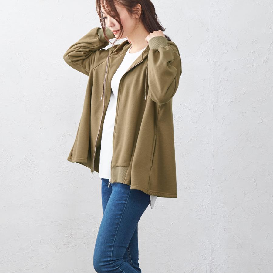 パーカー レディース 秋 冬 40代 フリルパーカー ジップパーカー フード付きパーカー 裏毛 スウェット ジップアップパーカー 4290663 |  | 06