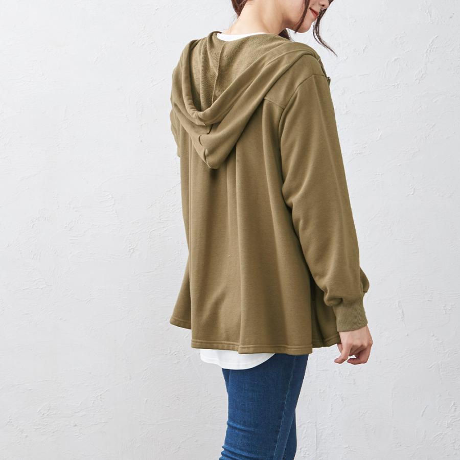 パーカー レディース 秋 冬 40代 フリルパーカー ジップパーカー フード付きパーカー 裏毛 スウェット ジップアップパーカー 4290663 |  | 07