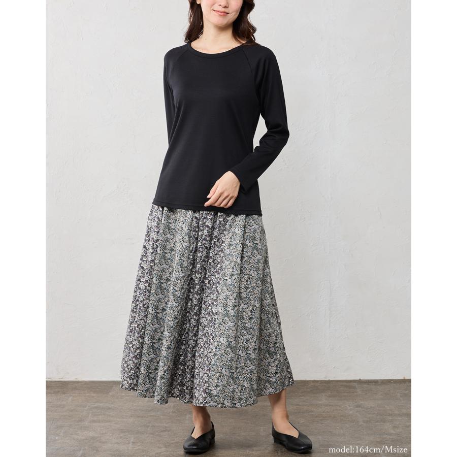 リバティ LIBERTY フレアスカート パネル 切替 日本製 花柄