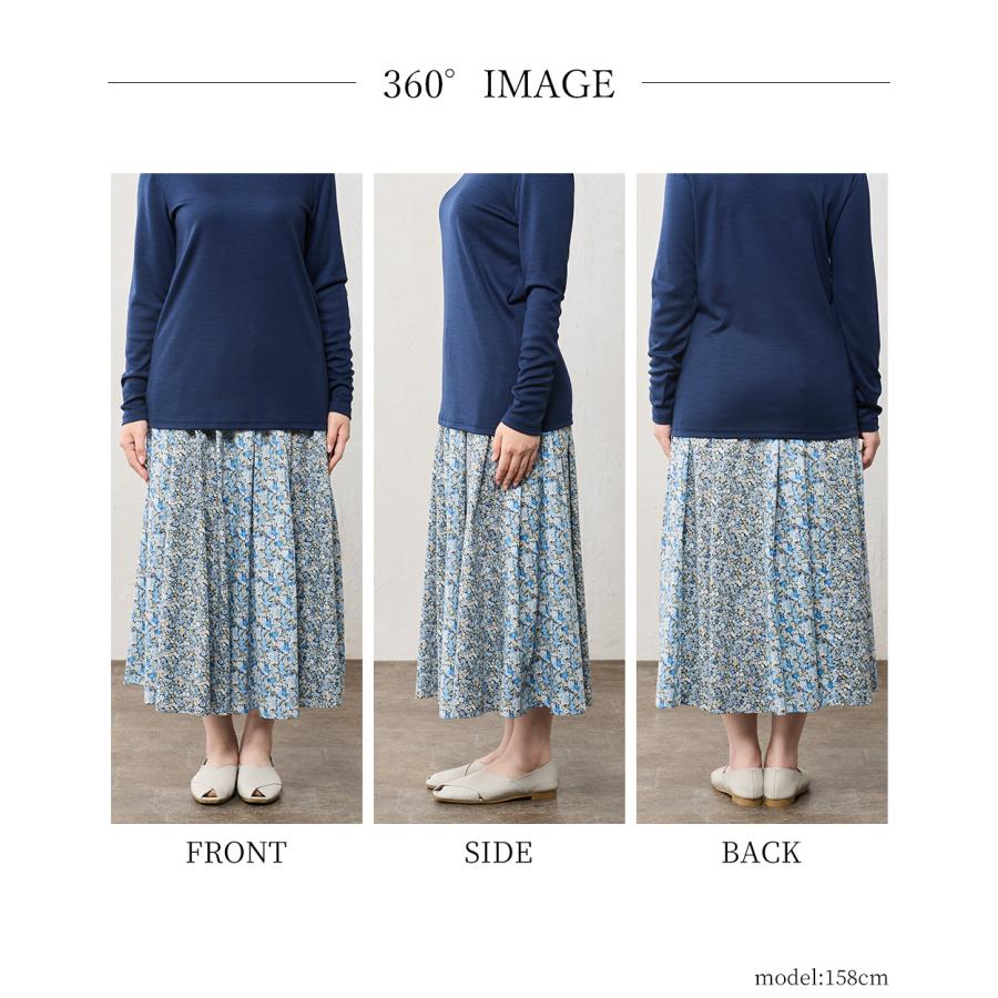 リバティ LIBERTY フレアスカート パネル 切替 日本製 花柄