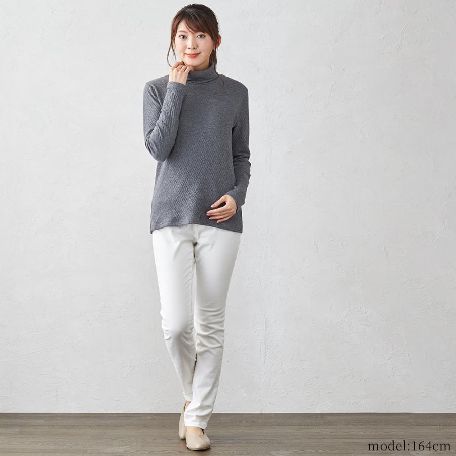 日本製 オーガニックコットン タートルネック ハイネック レディース 暖かい 長袖 Tシャツ カットソー 綿 綿100％ あったか 軟らかい |  | 14