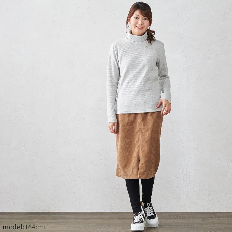 日本製 オーガニックコットン タートルネック ハイネック レディース 暖かい 長袖 Tシャツ カットソー 綿 綿100％ あったか 軟らかい |  | 09