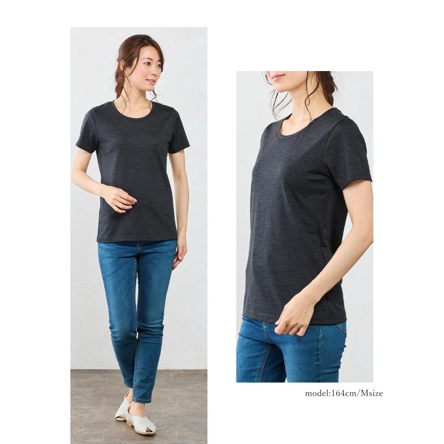 日本製 メリノウール Ｔシャツ レディース ファッション インナー 登山 半袖 クルーネック カットソー アンダーウェア ベースレイヤー 春 夏 秋 冬 |  | 24