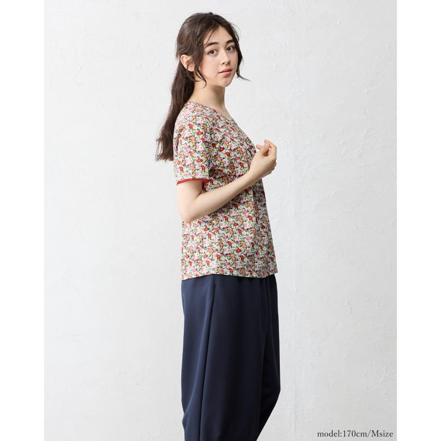 リバティ LIBERTY チュール カットソー 日本製 プリント 綿100％ コットン 綿 Tシャツ プ半袖 レディース 春 夏 トップス インナー |  | 17