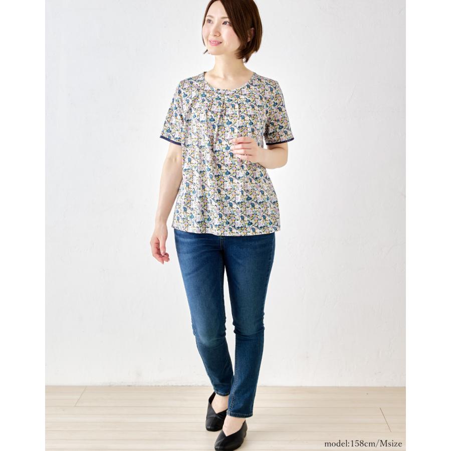 リバティ LIBERTY チュール カットソー 日本製 プリント 綿100％ コットン 綿 Tシャツ プ半袖 レディース 春 夏 トップス インナー |  | 20