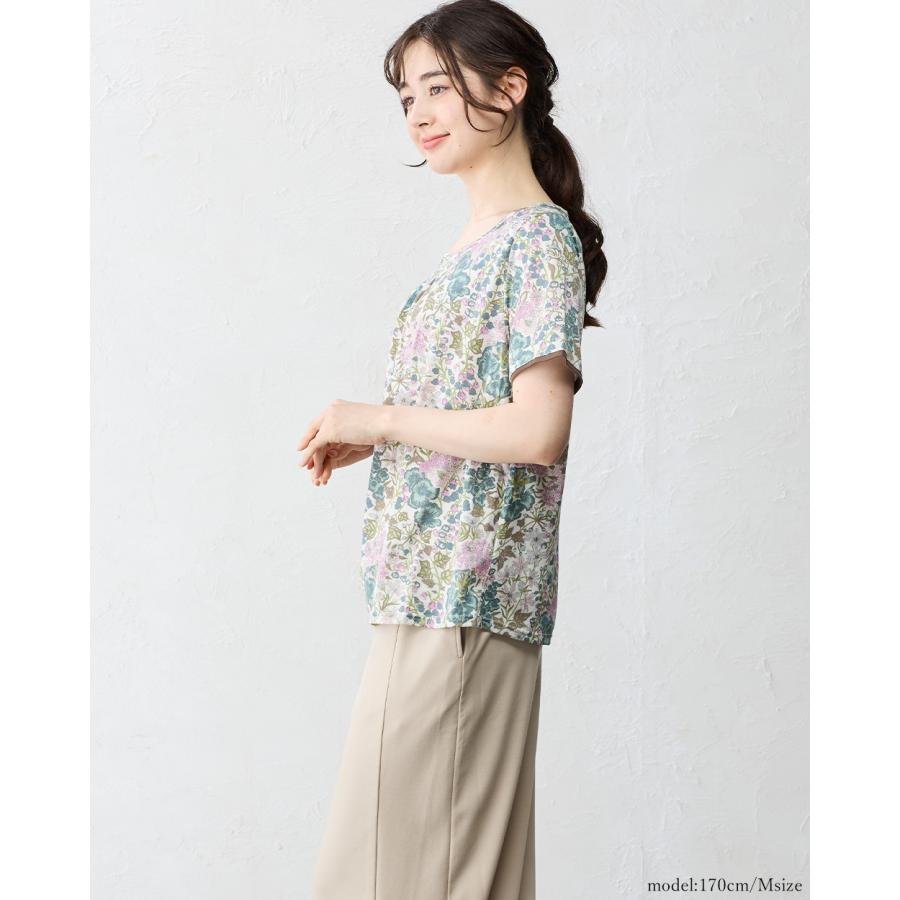 リバティ LIBERTY チュール カットソー 日本製 プリント 綿100％ コットン 綿 Tシャツ プ半袖 レディース 春 夏 トップス インナー |  | 11