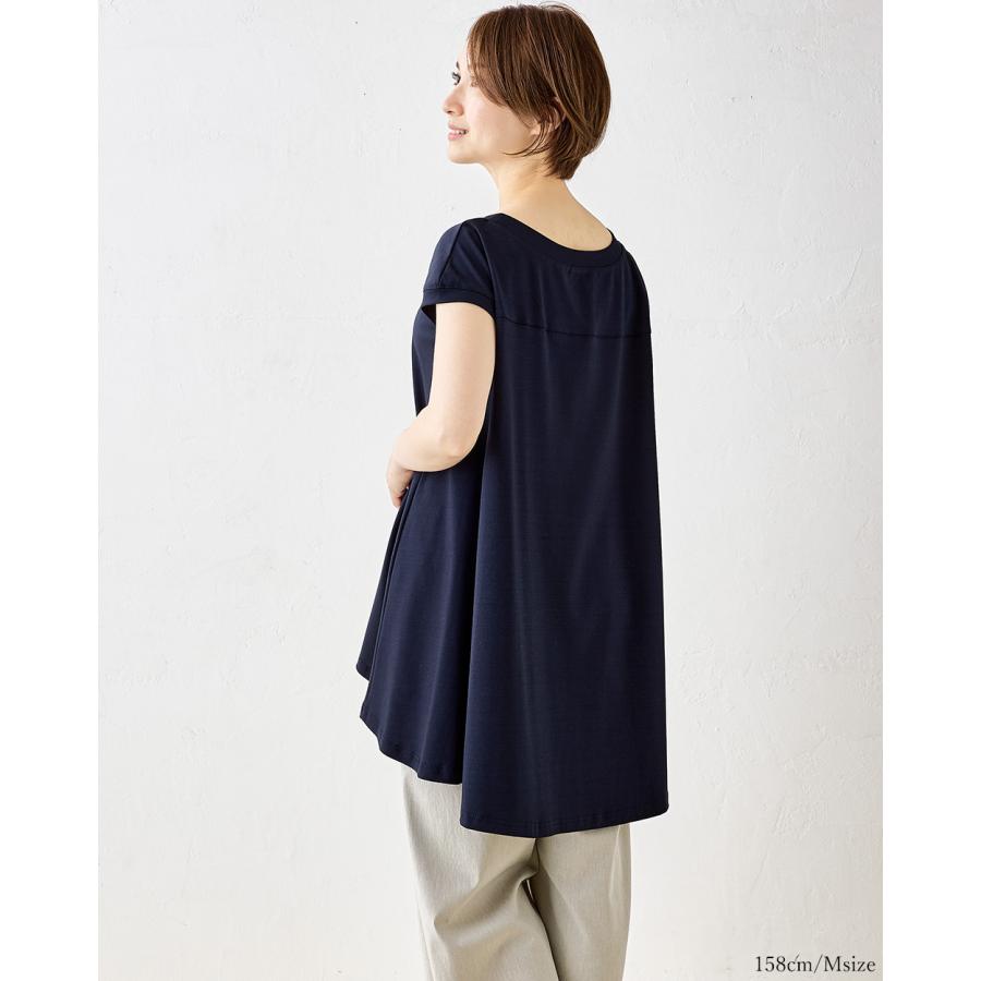 強撚コットン 日本製 トップス カットソー Tシャツ プルオーバー チュニック きれいめ 上品 レディース 半袖 フレンチ袖 大人カジュアル 綿100％ |  | 11