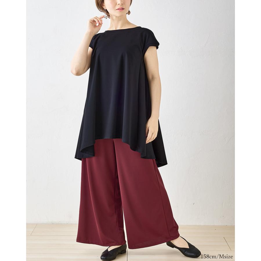 強撚コットン 日本製 トップス カットソー Tシャツ プルオーバー チュニック きれいめ 上品 レディース 半袖 フレンチ袖 大人カジュアル 綿100％ |  | 16