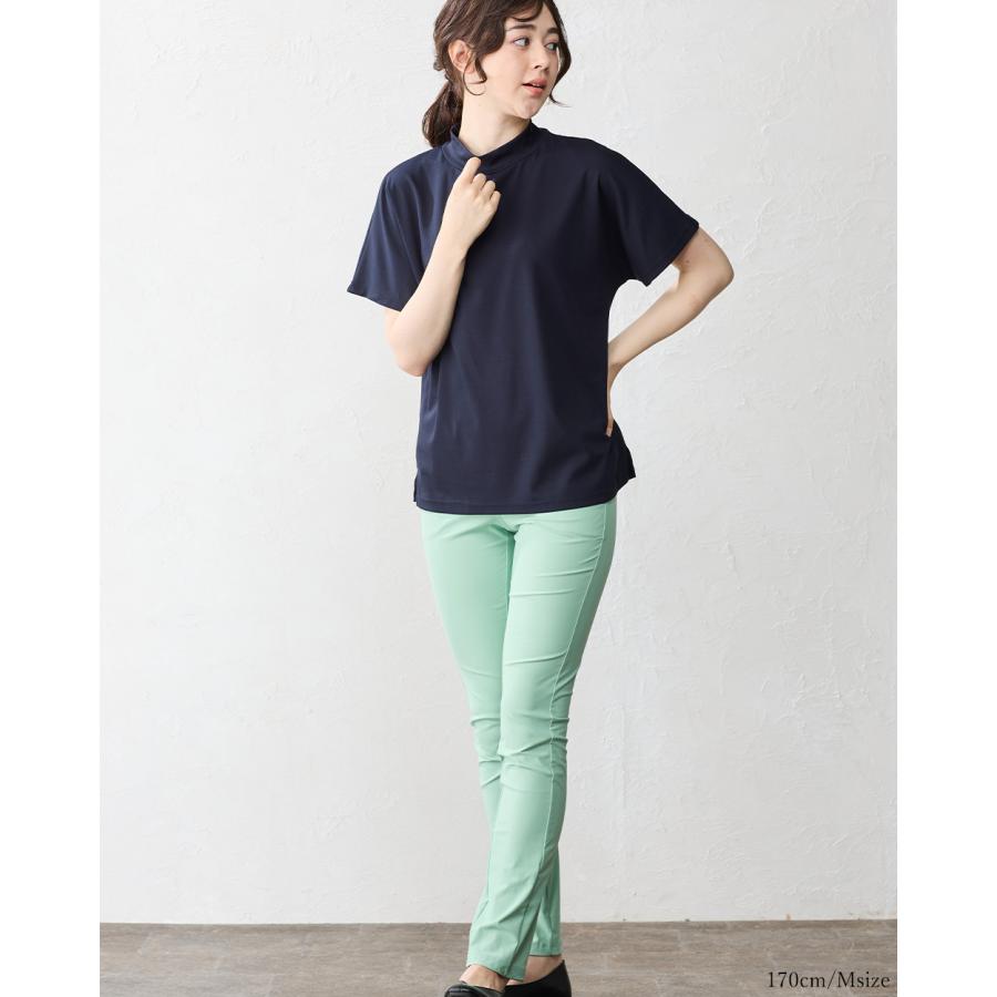 強撚コットン 日本製 トップス カットソー Tシャツ プルオーバー モックネック きれいめ 上品 レディース 半袖 大人カジュアル 綿100％ |  | 13