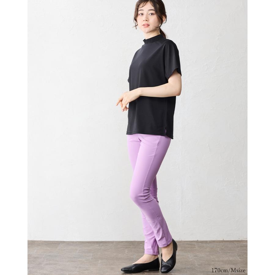 強撚コットン 日本製 トップス カットソー Tシャツ プルオーバー モックネック きれいめ 上品 レディース 半袖 大人カジュアル 綿100％ |  | 17